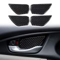 Car Carbon Fiber Door Wrist Trim Inner Door Handle Decoration Cover. 