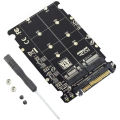 2 In 1 M.2 NVMe SATA U2 M.2 NVME SSD Key M Key B SSD To U.2 SFF-8639 Adapter PCIe M2 Converter Desktop Computer Parts. 