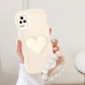 Pearl Bracelet Waves Case For Poco X5 X4 GT F3 F5 Pro X5 Pro M4 5G Xiaomi 12T 11T X3 Nfc Rosered Heart Cover.