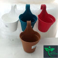 4 Pieces 12 cm (4.8'') Small Size Grill Planter/Railing Pots/Garden Planter/Hanging Planter for Plants/Flower Tob..