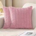 GC 2pcs Corduroy Pillowcases Solid Color Decorative Throw Pillow Covers Cushion For Living Room Couch Bed Sofa 18x18inch. 