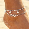 Simple Heart Anklets Female Barefoot Sandals Foot Jewelry Leg Anklet On Foot Ankle Bracelets For Women Bohemian Beach Leg Chain.