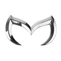 2x Black/Silver Evil M Logo Emblem Badge Decal for Mazda All Model Car Body Rear Trunk Decal Sticker Nameplate Decor. 