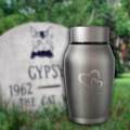Pet Urns Stainless Steel Keepsake Urn Waterproof Pet Ash Urn Ash Container Gray. 