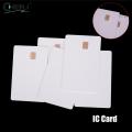 New 5 Pcs White Contact Sle4428 Chip Smart IC Blank PVC Card With SLE4442 Chip Blank Smart Card Contact IC Card Safety.