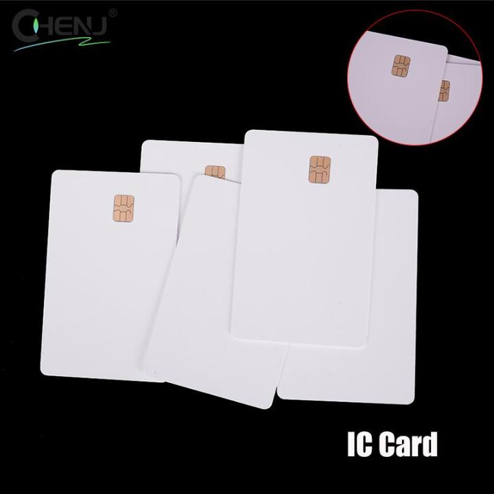New 5 Pcs White Contact Sle4428 Chip Smart IC Blank PVC Card With SLE4442 Chip Blank Smart Card Contact IC Card Safety