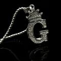 Fashion Luxury Charm Alloy Zircon A-Z Crown Alphabet Pendant Chain Necklace Punk HipHop Woman Man Initial Name Jewelry Gifts Hot.