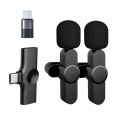 Wireless Lavalier Microphone Lapel Mic Mini For iPhone Android Cell Mobile Phone PC Tiny Micro Tie Mikrofon Mike Dual Bluetooth. 
