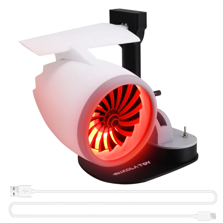 USB Jet Fan Desktop Turbofan Engine Fan Red light | Daraz.com.bd