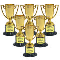 5Pcs Plastic Golden Mini Award Trophy Toys Prizes For Kids Birthday Party Favors Kindergarten Rewards Children Pinata Fillers Tetong. 