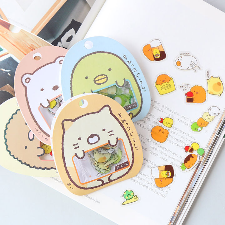 50%20Pcs/pack%20Kawaii%20Stickers%20DIY%20Cute%20Cartoon%20PVC%20Stickers%20Lovely%20Cat%20Bear%20Sticker%20For%20Diary%20Decoration%20Korean%20Stationery%20-%20Image%205