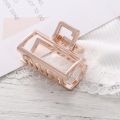 Women Girls Geometric Hair Claw Clamps Metal Hair Crab Moon Shape Hair Claw Clip Solid Color Hairpin Large Size Hair Accessories.