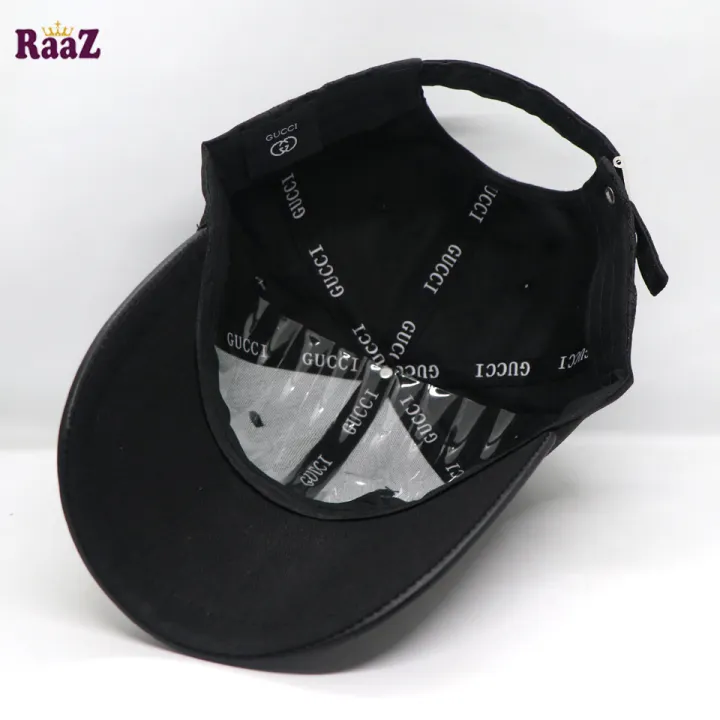 Black%20GG%20Metal%20Logo%20Leather%20Imported%20Curved%20Visor%20Cap%20-%20Image%205