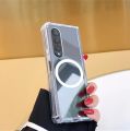 High Quality Case for Samsung Galaxy Z Fold 3 4 5 Clear Magsafe Case for Galaxy Z Flip 3 4 Transparent Shockproof Cover.