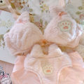 Superman Girls Plush Bear Underwear Cute No Steel Rings Gather Cat Claw Bra Set Comfortable Women Lingerie with Panties Suit. 