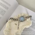 PALESCE niche Korean version ins minimalist temperament sea blue small sugar watch women's personalized chain light luxury women's watch.