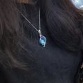 Yuanshen Furina Necklace Women Focalors Character Image Necklaces Woman Design Blue Pendant Sweet Accesorios Cosplay Jewelry. 