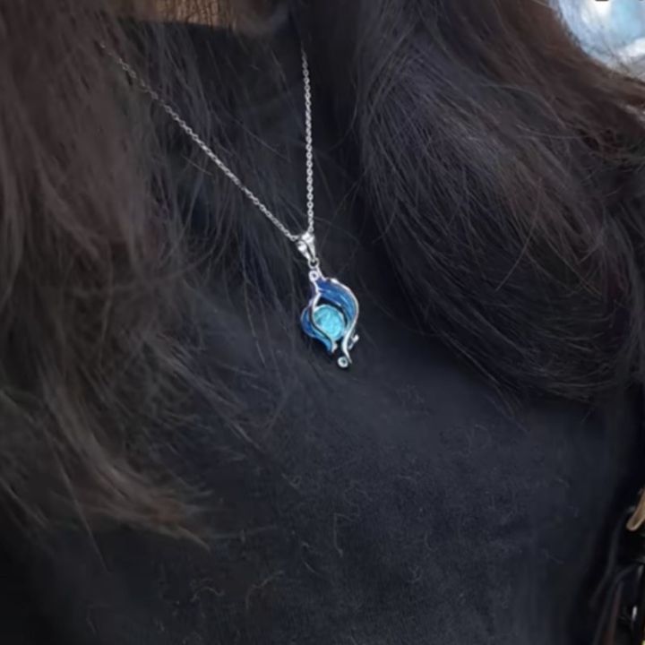 Yuanshen%20Furina%20Necklace%20Women%20Focalors%20Character%20Image%20Necklaces%20Woman%20Design%20Blue%20Pendant%20Sweet%20Accesorios%20Cosplay%20Jewelry%20-%20Image%206