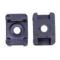 Screw Bracket Mount Saddles Bases Cable Tie Bracket 23mmx16mm 30 Units Black.