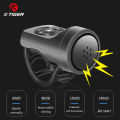X-TIGER Bicycle Bell Horn USB Chargeable Electric Horn 4 Modes Motorcycle Bike Horn Mountain Road Cycling Loud Warning Sound.