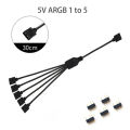 5v/3pin Argb 12v/4pin Rgb Cable Connector 10 Hub Sata Power Extension For Pc Fan Motherboard Aura Rgb Led Tape Fan Cooler. 