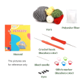 DIY Penguin Crochet Kit with Knitting Yarn Needles Plush Doll Easy(Purple) Easy Install Easy to Use.