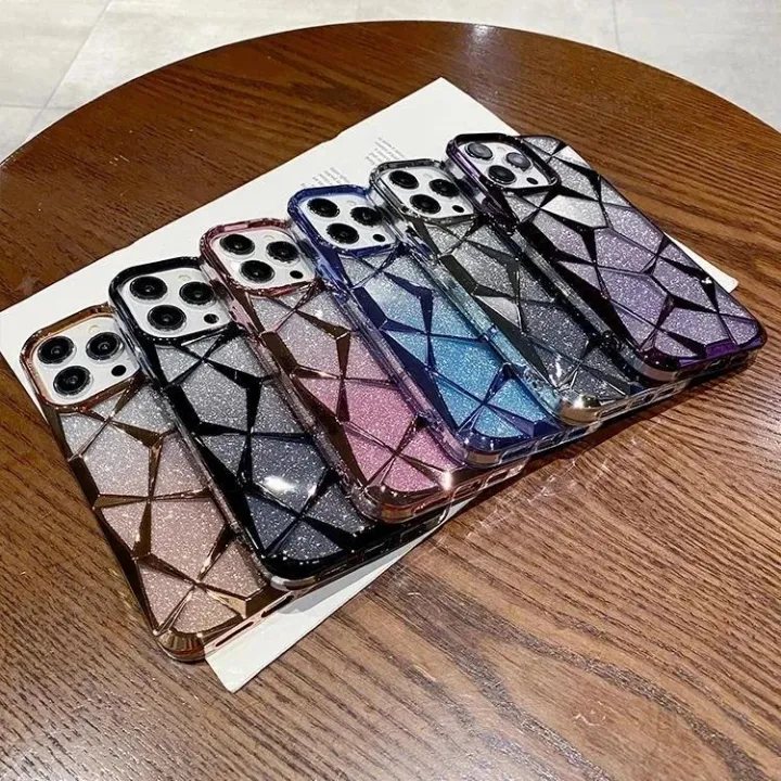 Luxury%20Girl's%20Phone%20Case%20for%20iPhone%2015%2014%2013%2012%2011%20Pro%20Max%20Plus%20Glitter%20Bling%203D%20Cube%20Diamond%20Marble%20Soft%20TPU%20Shockproof%20Cover%20-%20Image%206