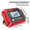 MH12 Digital Meter Ohm AC Tester LCD Megohmmeter Voltmeter Tool Insulation. 