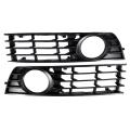1 pair Fog Light Grille Front Lower Left Right Grid Grille for Audi A4 B6 Sedan 02-05. 