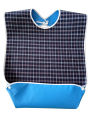Waterproof oversized adult bag dining elderly bib all cotton drool towel double sided usable. 