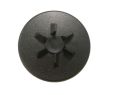 Blender Plastic Pulley 5.5cm 6-leg small with Screw Hole- Black.