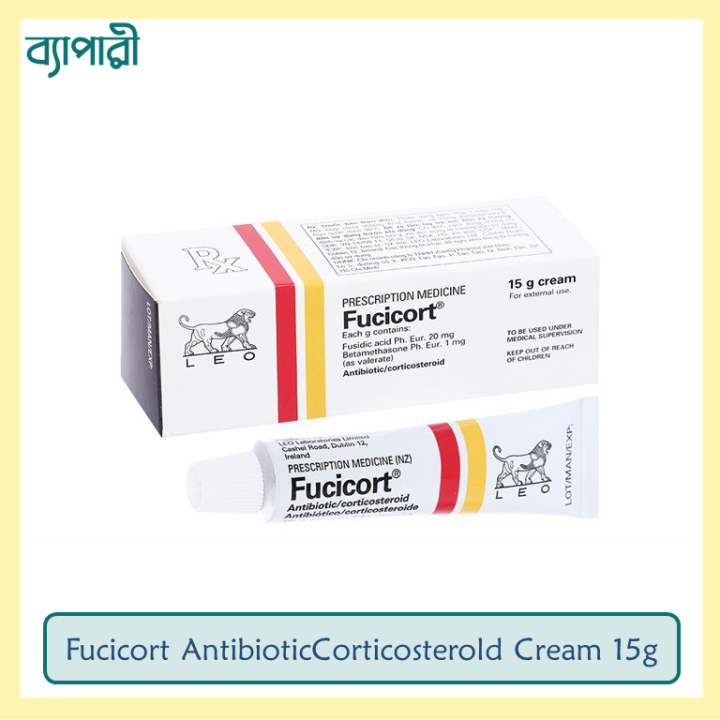 Fucicort Antibiotic/Corticosterold Cream 15g 1 Pack