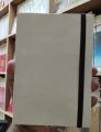 Daily Journal sketch Book  Notebook with Elastic Band WHITE Cover. 