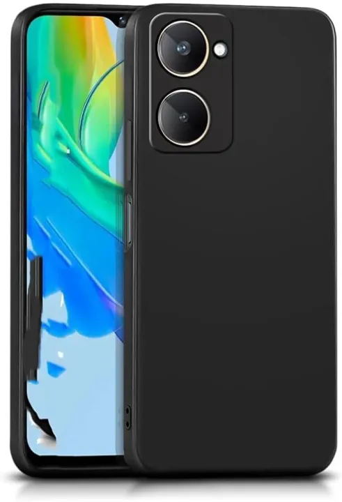 vivo%20Y18%20Silicone%20Matte%20Flexible%20Soft%20Phone%20Case%20-%20Black%20-%20Phone%20Back%20Cover%20-%20Image%203