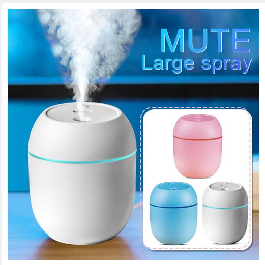 Portable Mini Air Humidifier 250ml Micro Atomizer USB Cold Fog Atomizer with Lamp