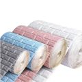 70cm*2m Long 3D Brick Wall Stickers DIY Decor Self-Adhesive Waterproof Wallpaper for Kids Room Bedroom Kitchen Home Wall Decor.