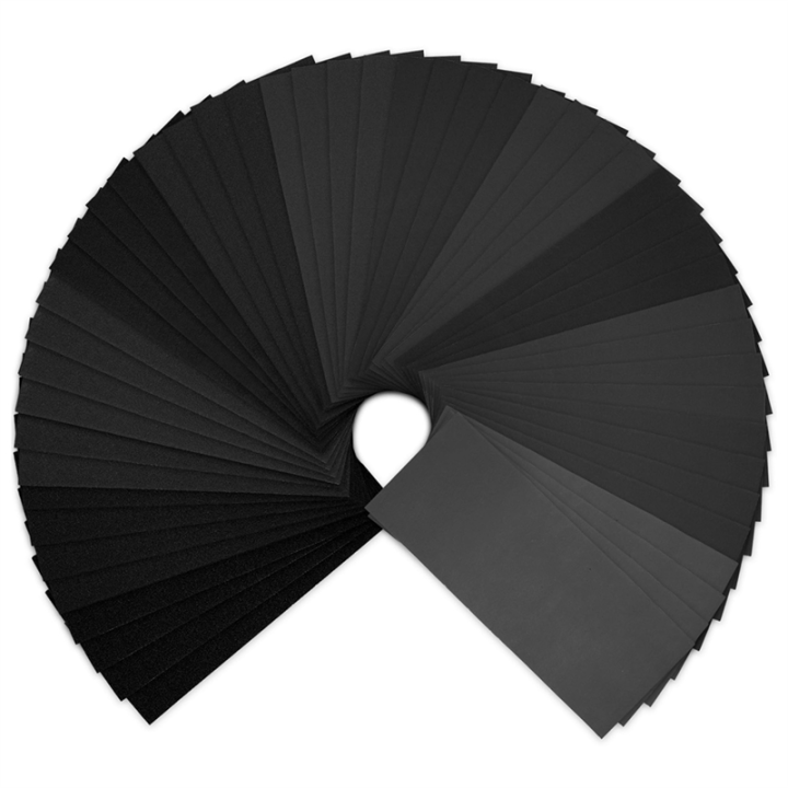 52 PCS Sandpaper Set 120-2000 Grit Sanding Paper Water/Dry Abrasive Sand As Shown Silicon Carbide for Wood Metal Polishing Automotive