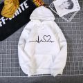 Women Hoodies Casual Harajuku Love Printed Hoodie Autumn Winter Female Hoodies Women Long Sleeve Clothing Couple Sweatshirt. 