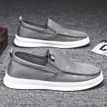 Summer ice silk cloth shoes, fashion board shoes, casual men's shoes, Korean student tide shoes, umbrella cloth, slip-on shoes.