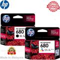 HP 680 Ink Adventage Cartridge-Complex Set (Black and Color) - Printer 1115, 1118, 2135, 2138, 3635, 3636, 3638, 4675, 4678 (Full Set). 