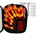 9 Piece 1000V Insulated Electrician Screwdrivers Set with Magnetic Tips and 1 Test Pen Electrical Screwdriver Set. 