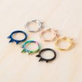 1PC Punk Spiked Septum Ring Nostril Piercing Surgical Steel Nose Clicker Segment Hinged Nose Rings Hoop 16G Cartilage Earring. 