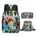 Figure custom Blois Game Week school bag three-piece set Roblox side primary and secondary school backpack shoulder bag pencil case to come. 