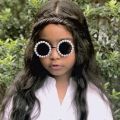 Boys Girls Luxury Pearl Design Sunglasses Children's Trendy New Style Outdoor UV400 Shades Eyewear Baby Retro Round Sun Glasses. 