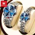 Olevs Couple -9931 Fashion Stainless Steel Analog Wrist Watch For Men.