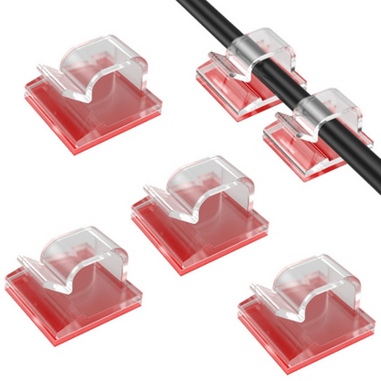 20pcs%20Multi-Use%20Cable%20Clips%20for%20Wire%20Management,%20Durable%20Wire%20Organizer%20Clips%20for%20Outdoor,%20Red/Transparent%20-%20Image%203