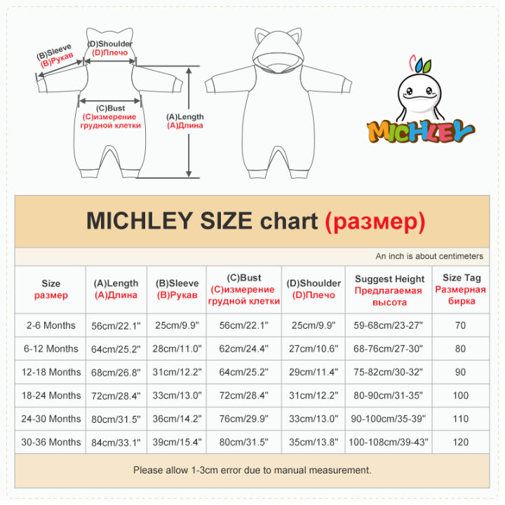 MICHLEY%20Halloween%20Costume%20Infant%20Baby%20Clothes%20Rompers%20Winter%20Flannel%20Hooded%20Bodysuits%20Pajamas%20Animals%20Overall%20Jumpsuit%20For%20Bebe%20-%20Image%203