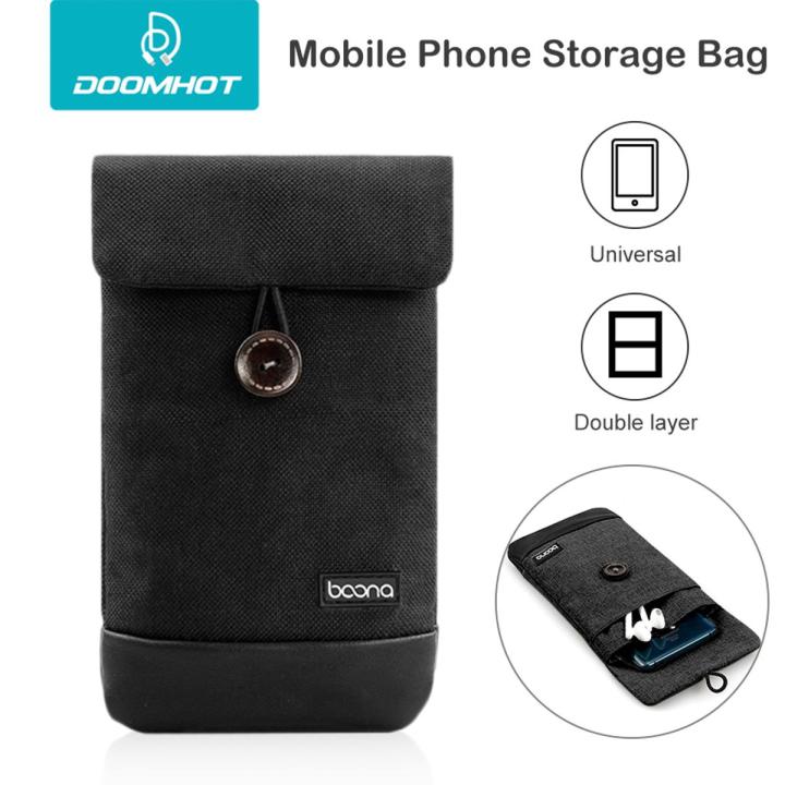 DoomHot Phone Storage Cases Mobile Phone Storage Bags Storage Pouches Oxford Cloth Two-Layer Cell Phone Travel Bags