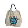 2024 Japanese cartoon cute embroidered nylon eco-friendly shopping bag foldable large capacity convenient crossbody shoulder bag.