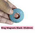 Black Ring Magnets Black- 45x8mm Magnets Multipurpose Permanent Round Ring Magnet Permanent Magnet.